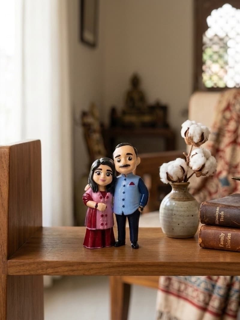 A finished, hand-painted figurine